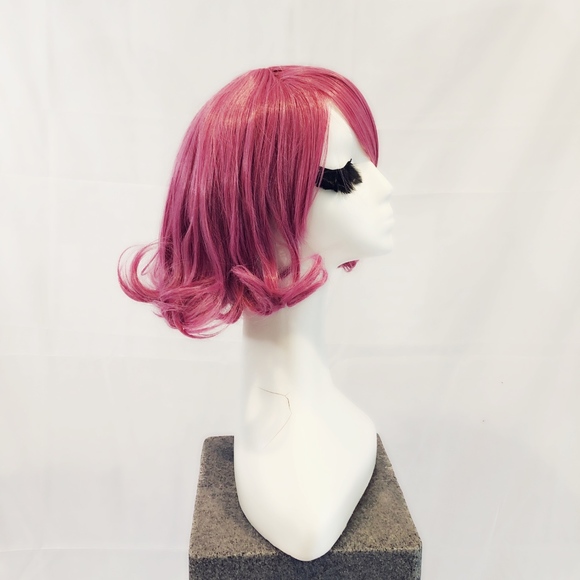 New Mauve bob wig swingy retro cosplay pretty pink main image 5